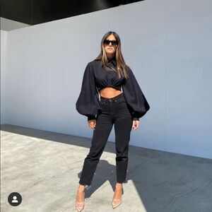 Effie Kats Balona Puff Sleeve Blouse Top